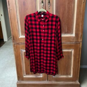 Old Navy Red and Black Plaid Dress